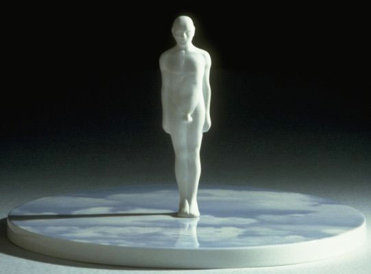 Glenys Barton worked in slip-cast porcelain with printed imagery