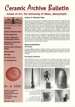 Ceramic Archive Bulletin No 4, 2000