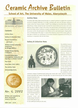 eramic Archive Bulletin No 6, 2002