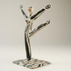 Goddess Figure 1990 Stoneware, with black, white and red. 31cm x 22.5cm