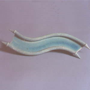 Extruded form, 1995 Glazed Earthenware 38 cm long