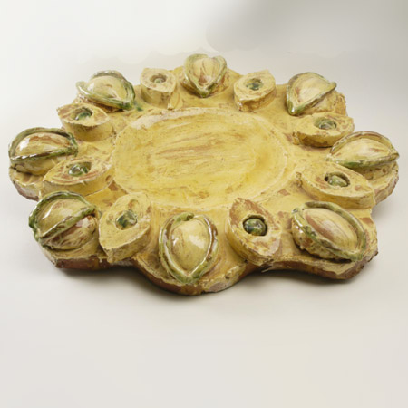 Large earthenware platter by Annabeth Rosen c1307