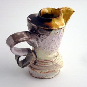 Earthenware jug with slip decoration, 2003 15 cm high